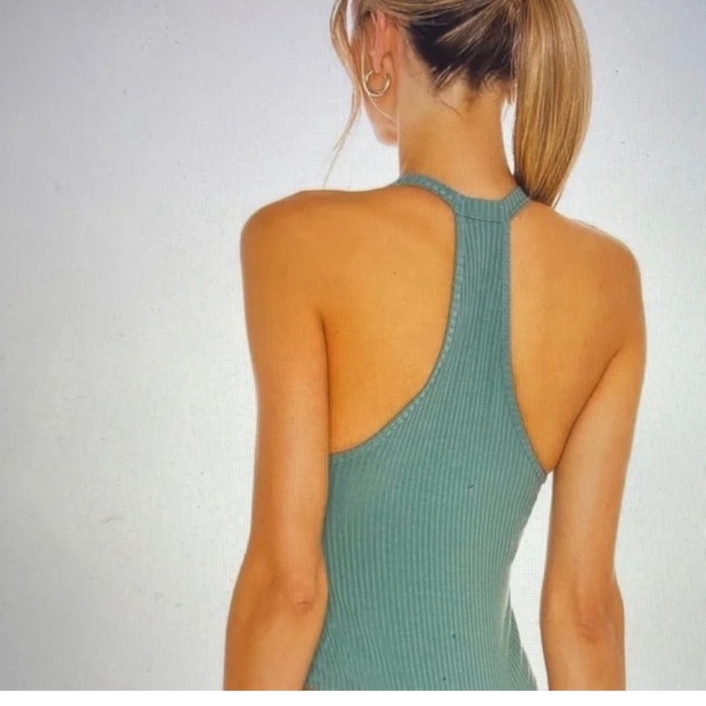 Free People speed dial bodysuit in color sea breeze, size XS - Picture 2 of 6